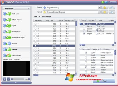 Skjermbilde DVDFab Windows 7