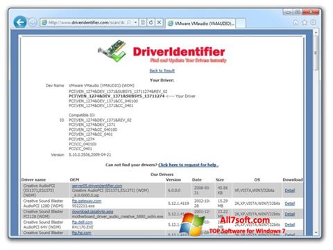 Skjermbilde Driver Identifier Windows 7