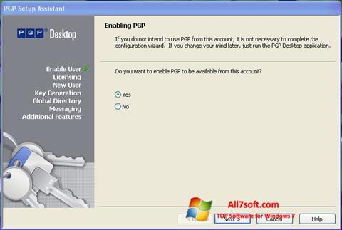 Skjermbilde PGP Desktop Windows 7