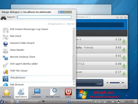 Skjermbilde VkAudioSaver Windows 7