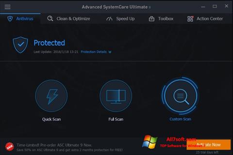 Skjermbilde Advanced SystemCare Windows 7