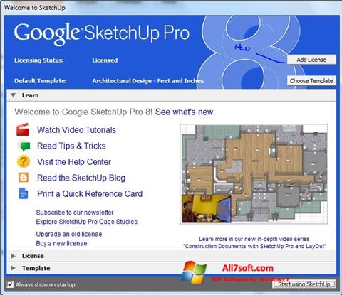 Skjermbilde Google SketchUp Pro Windows 7