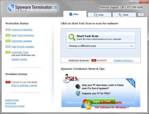 Skjermbilde Spyware Terminator Windows 7