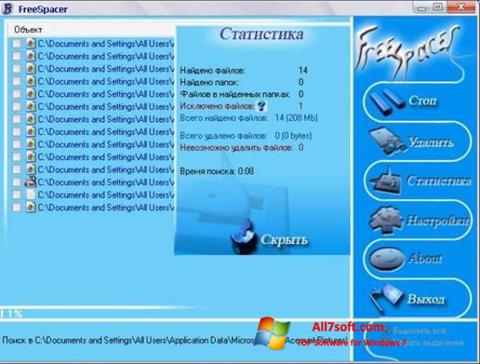 Skjermbilde FreeSpacer Windows 7