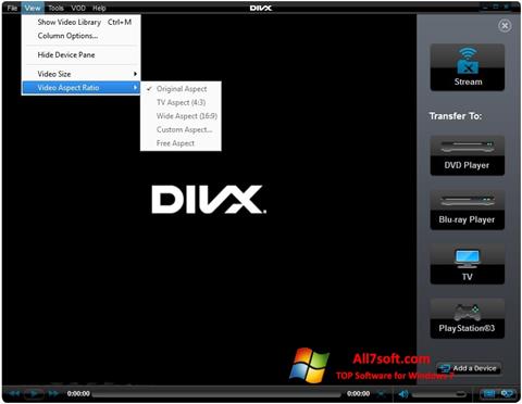Skjermbilde DivX Player Windows 7