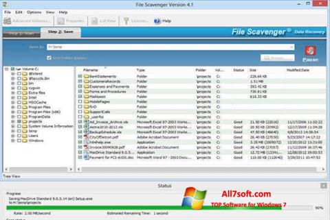Skjermbilde File Scavenger Windows 7