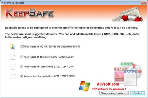 Skjermbilde KeepSafe Windows 7