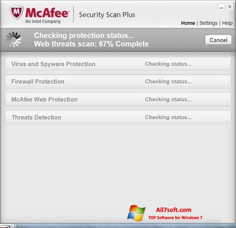 Skjermbilde McAfee Security Scan Plus Windows 7