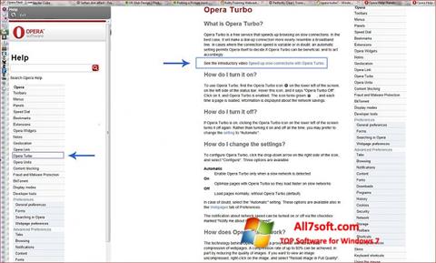 Skjermbilde Opera Turbo Windows 7