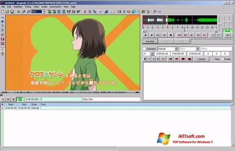 Skjermbilde Aegisub Windows 7