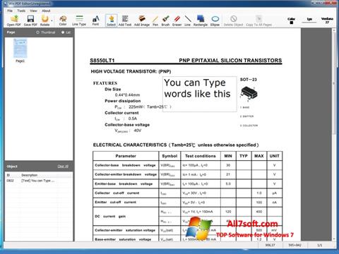 Skjermbilde PDF Editor Windows 7