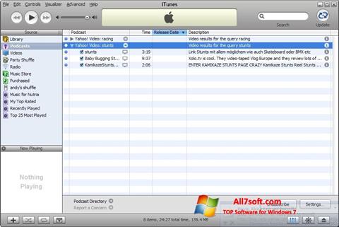 Skjermbilde iTunes Windows 7
