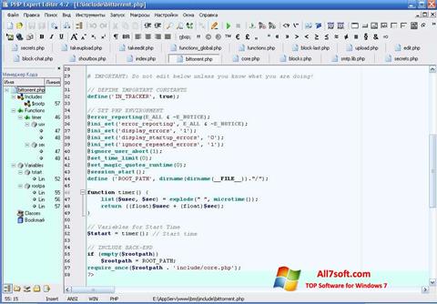 Skjermbilde PHP Expert Editor Windows 7
