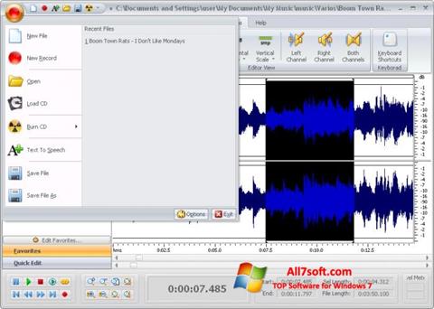 Skjermbilde Free Audio Editor Windows 7
