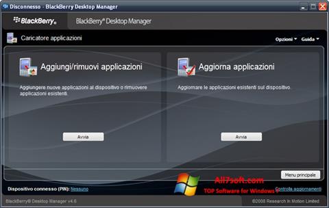 Skjermbilde BlackBerry Desktop Manager Windows 7