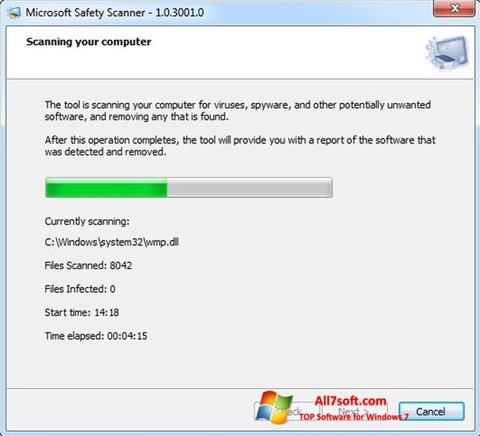 Skjermbilde Microsoft Safety Scanner Windows 7