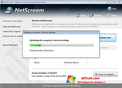 Skjermbilde NetScream Windows 7