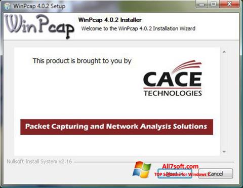 Skjermbilde WinPcap Windows 7