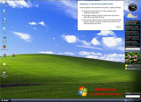 Skjermbilde Google Desktop Windows 7