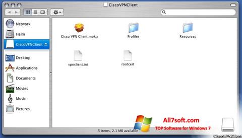 Skjermbilde Cisco VPN Client Windows 7