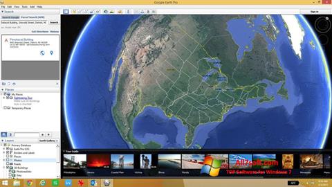 Skjermbilde Google Earth Windows 7