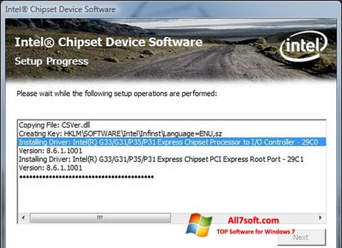 Skjermbilde Intel Chipset Device Software Windows 7