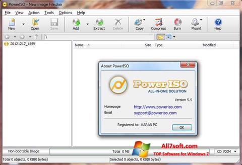 Skjermbilde PowerISO Windows 7