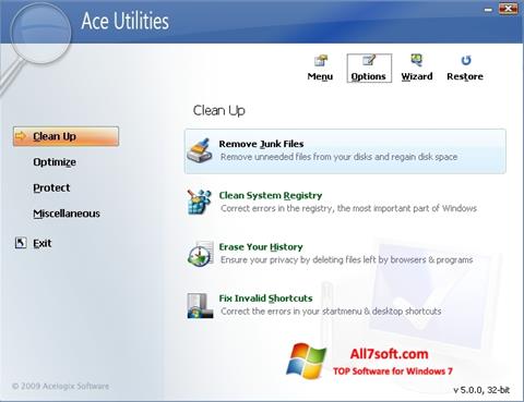 Skjermbilde Ace Utilities Windows 7