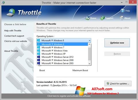 Skjermbilde Throttle Windows 7