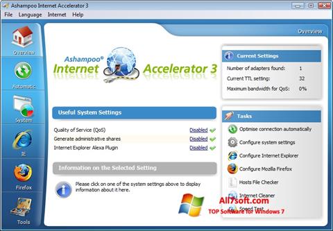 Skjermbilde Ashampoo Internet Accelerator Windows 7