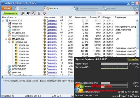 Skjermbilde System Explorer Windows 7