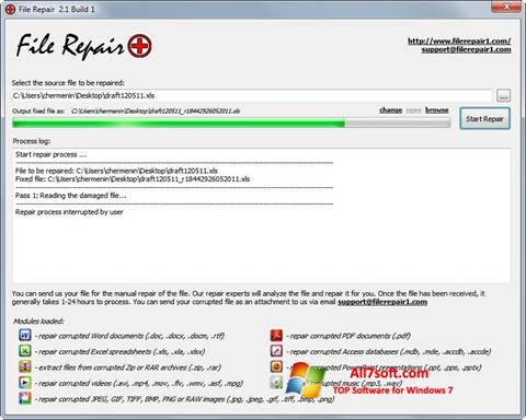 Skjermbilde File Repair Windows 7