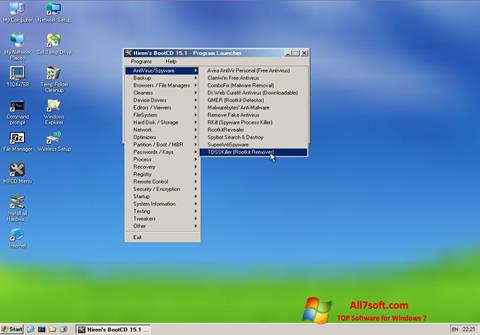 Skjermbilde Hirens Boot CD Windows 7