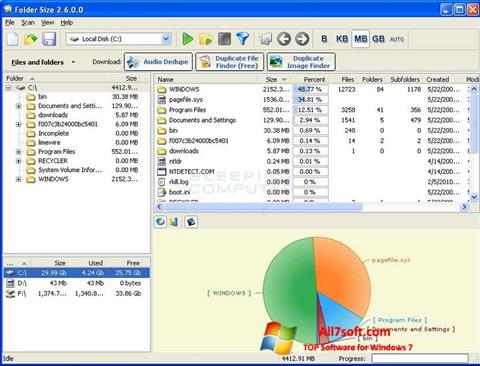 Skjermbilde Folder Size Windows 7