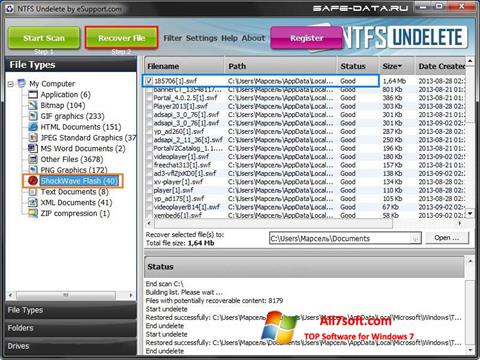 Skjermbilde NTFS Undelete Windows 7