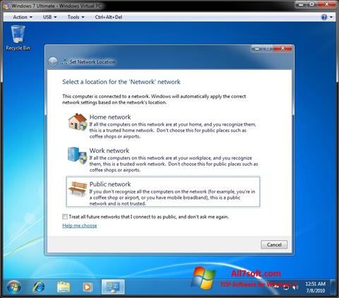 Skjermbilde Windows Virtual PC Windows 7