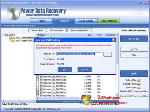 Skjermbilde Power Data Recovery Windows 7