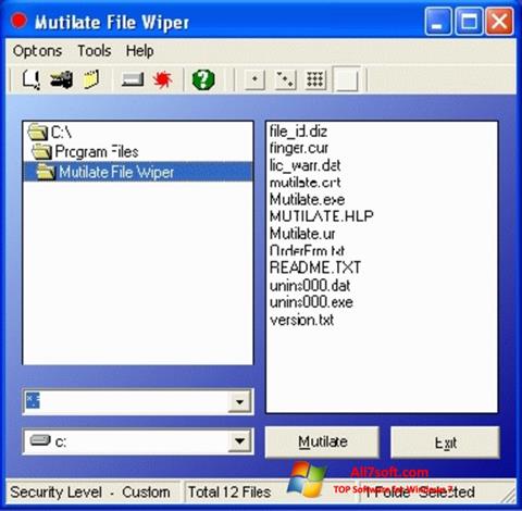 Skjermbilde Free File Wiper Windows 7