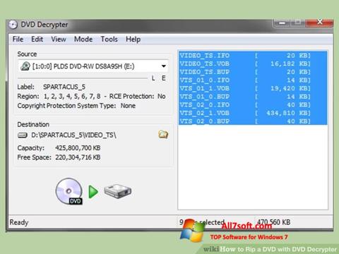 Skjermbilde DVD Decrypter Windows 7