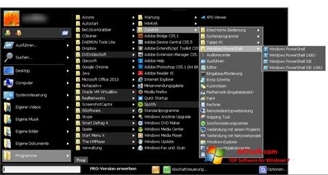 Skjermbilde Start Menu X Windows 7