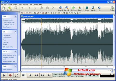 Skjermbilde WavePad Sound Editor Windows 7