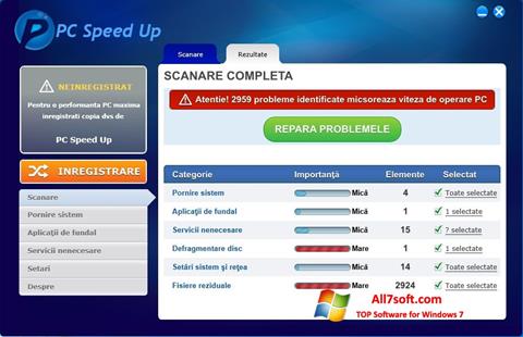 Skjermbilde PC Speed Up Windows 7