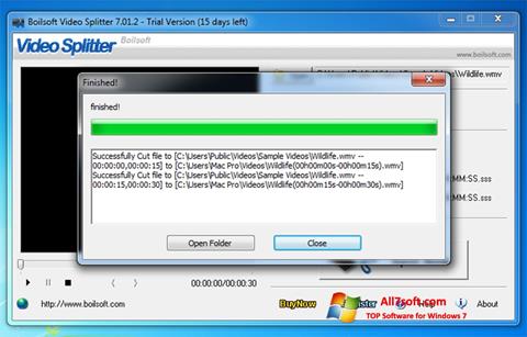 Skjermbilde Boilsoft Video Splitter Windows 7