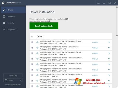 Skjermbilde DriverPack Solution Online Windows 7