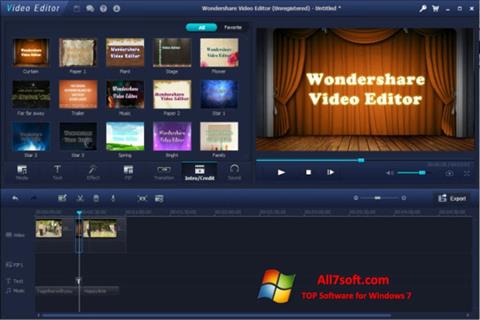 Skjermbilde Wondershare Video Editor Windows 7