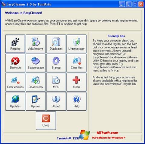 Skjermbilde EasyCleaner Windows 7
