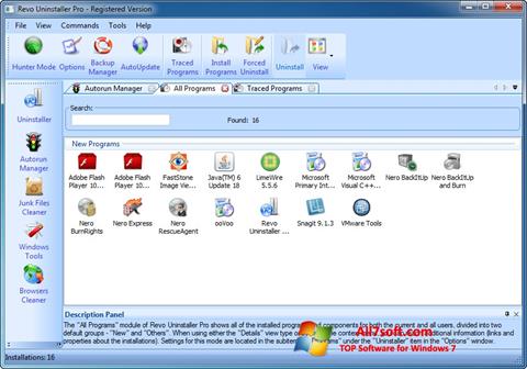 Skjermbilde Revo Uninstaller Pro Windows 7