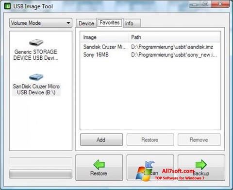 Skjermbilde USB Image Tool Windows 7