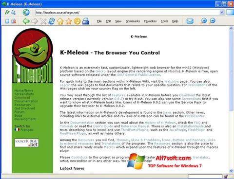 Skjermbilde K-Meleon Windows 7
