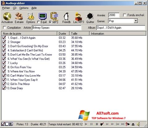 Skjermbilde Audiograbber Windows 7